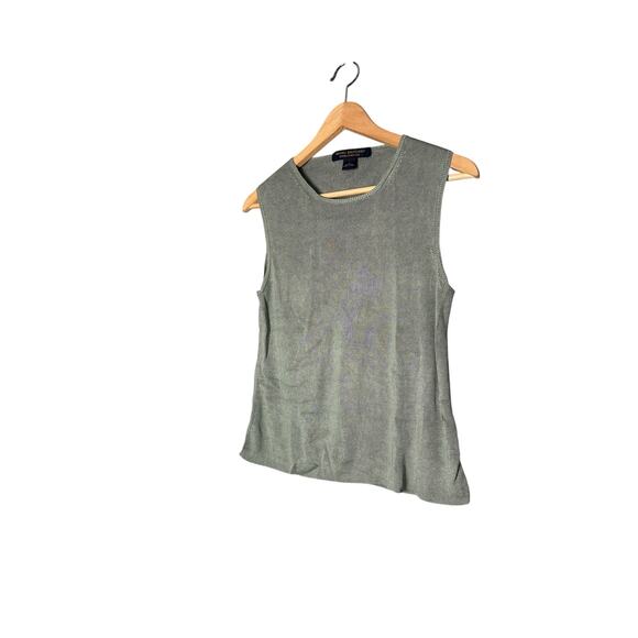 VINTAGE BROOKS BROTHERS 100% SILK KNIT TANK TOP Size Large - Picture 1 of 4
